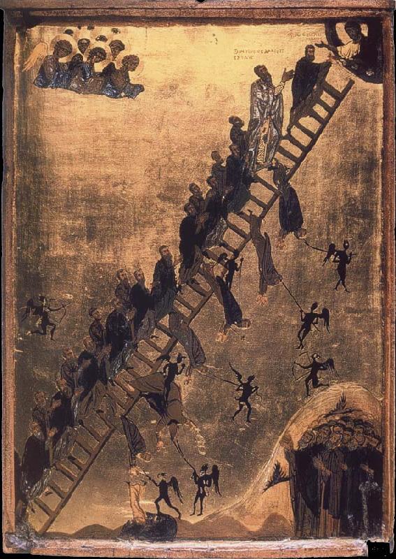 unknow artist The Spiritual Ladder of Saint John Climacus oil painting image